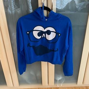 Forever21 Cookie Monster Nerd Sweatshirt Size S